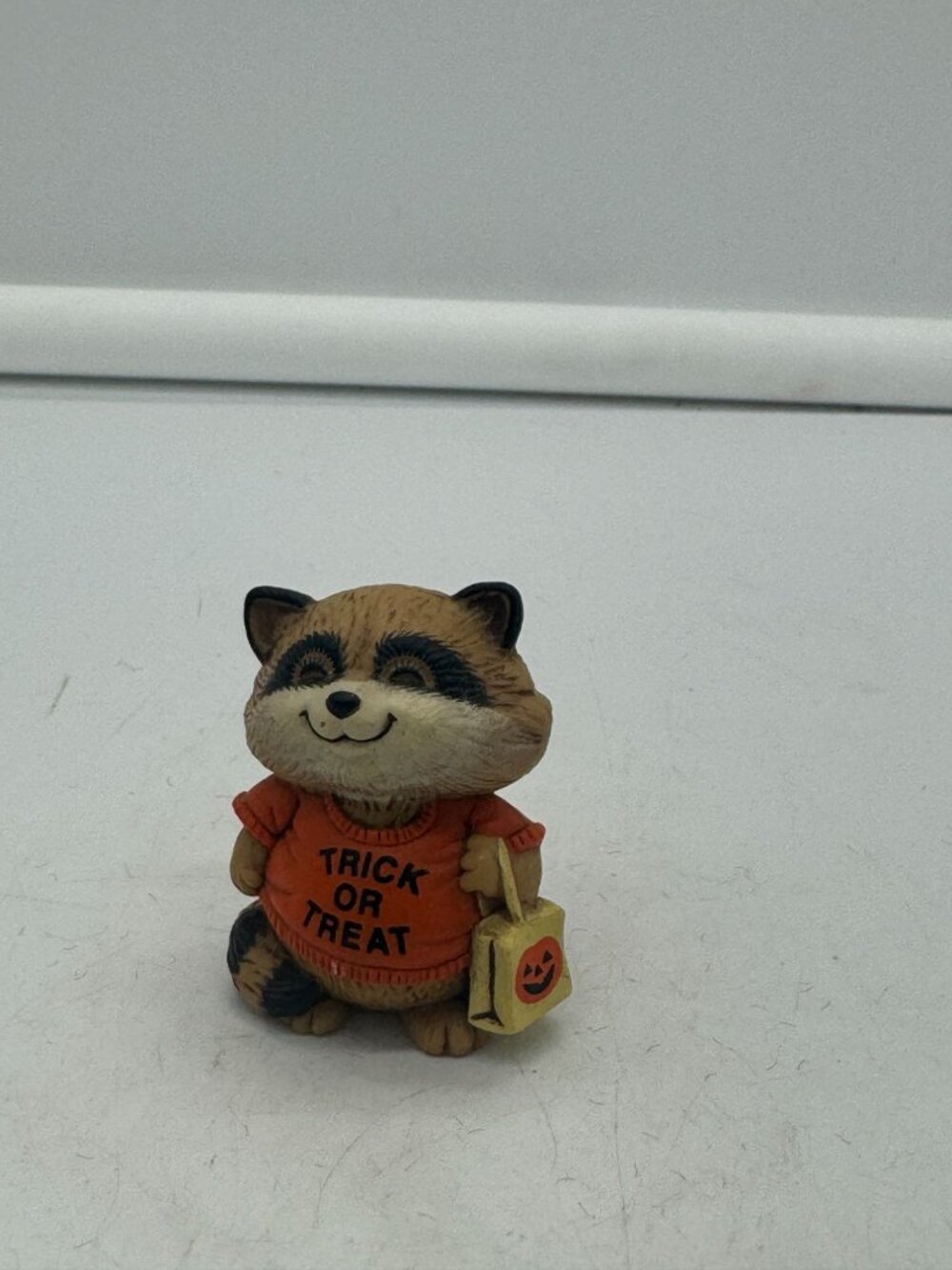 Vintage Hallmark Shirt Tales Halloween Trick or Treat Raccoon Figurine